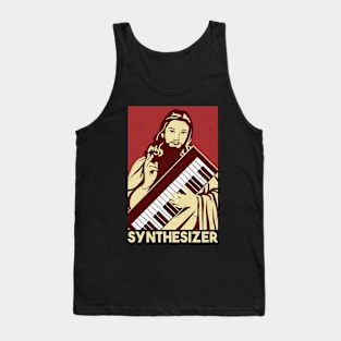 Synthesizer Jesus Keyboard Tank Top